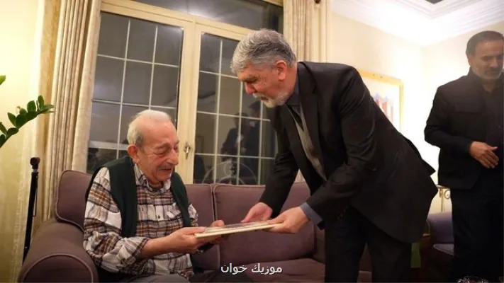 دیدار وزیر ارشاد با حسن ریاحی به همراه فیلم